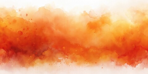 Poster - Abstract Warm Hues Watercolor Texture Background Featuring a Gradient of Orange and Yellow Shades