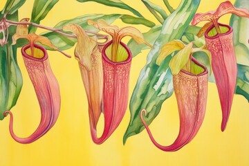 Poster - A bouquet of colorful flowers hangs from a tree branch, perfect for decorating or gift giving