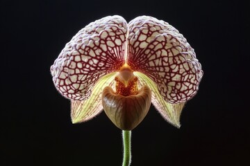 Poster - A close-up of a flower against a dark background