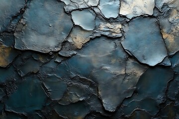 Abstract dark teal and gold textured background.