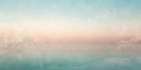 Poster - Serene Pastel Sky with Dreamy Cloud Formation and Textured Background