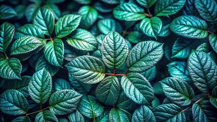 Aufkleber - Deep Teal Lush Foliage A Natural Green Leaf Background Texture