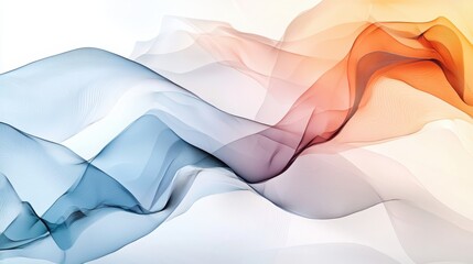Poster - Abstract composition of soft flowing shapes in pastel colors digital art tranquil environment modern aesthetic serene viewpoint