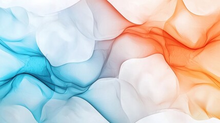 Poster - Abstract composition of soft flowing shapes in pastel colors modern art display tranquil environment serene viewpoint calm concept