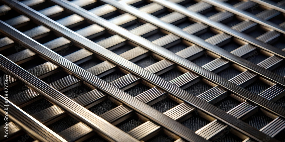 Sleek Metallic Grid Pattern Architectural Design Element for Modern ...