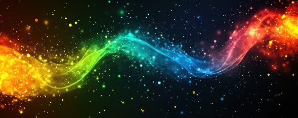 Wall Mural - abstract colored firework background with free space for text