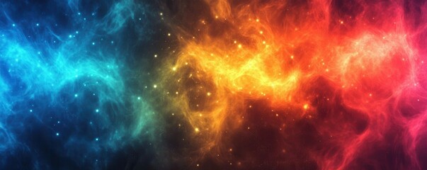 Wall Mural - abstract colored firework background with free space for text