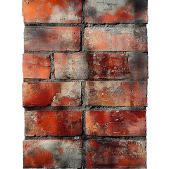 Wall Mural - Red Brick Wall Texture: Grunge Background of Old Masonry