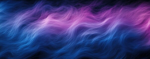 Poster - Abstract grainy blue purple color gradient wave black background glowing light dark backdrop