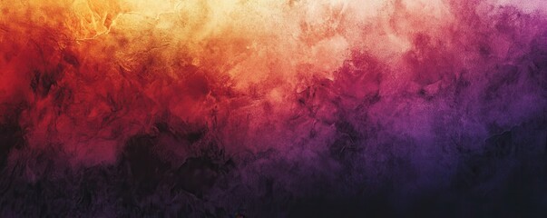 Poster - A glowing banner header with an abstract design, featuring a dark, grainy color gradient that transitions through purple, red, orange