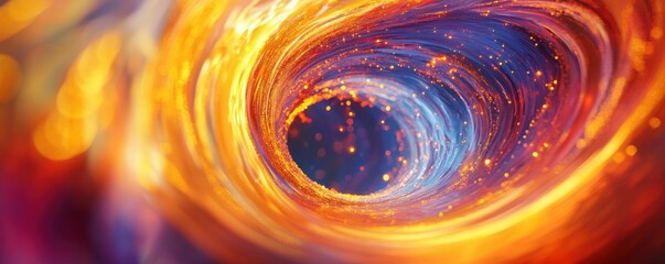 Wall Mural - abstract shimmering gold particles forming a dynamic vortex, luxurious and captivating, 4k photo.