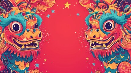  Vibrant Chinese Dragon Illustration for Festive Celebrations