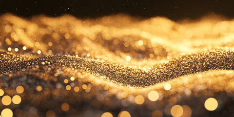 Poster - 3D Render of Abstract Particle Design Background in 8K for Futuristic and Digital Art Projects