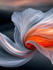 Poster - Dynamic firelike textures twisting abstractly digital art modern environment artistic viewpoint creative concept