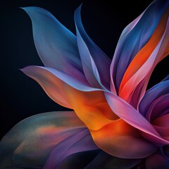 Poster - Dynamic abstract glowing streaks of pastel colors blending in a digital setting vivid art concept