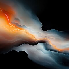 Poster - Dynamic jagged lightning patterns abstract graphic art vibrant colors digital design contemporary viewpoint