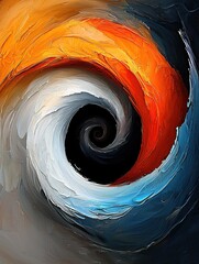 Poster - Radiant abstract spiral galaxy of colors digital art cosmic environment artistic viewpoint visual concept