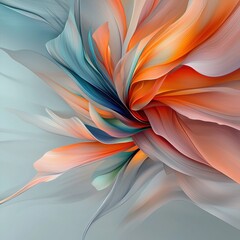 Poster - Abstract glowing streaks of pastel colors blending in a digital artwork modern artistic environment vibrant viewpoint