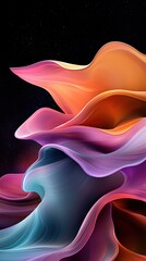 Poster - Dynamic abstract plasmalike waves shifting through neon patterns digital art futuristic environment vibrant viewpoint