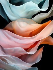 Poster - Translucent overlapping abstract background digital art modern design vibrant colors creative concept