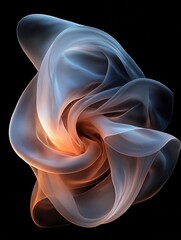 Poster - Dynamic glowing vortexes abstract art digital creation dark background infinity concept visual depth