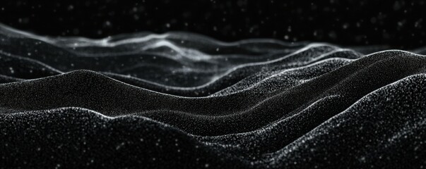 Wall Mural - black grainy gradient background dark noise texture header poster banner backdrop design