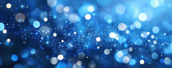 Wall Mural - blue christmas ornaments, festive decorations, holiday decor, shimmering background, winter season, 