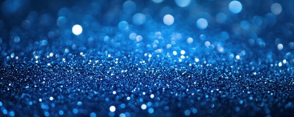 Wall Mural - blue gradient background grainy glowing blue light on dark backdrop noise texture effect banner head