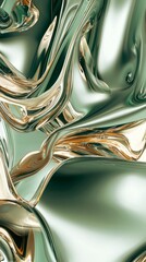 Poster - Exploring organic patterns in soft olive green hues, this artwork invites viewers into a tranquil world of fluid movement and harmony. The shapes swirl gracefully, evoking peace