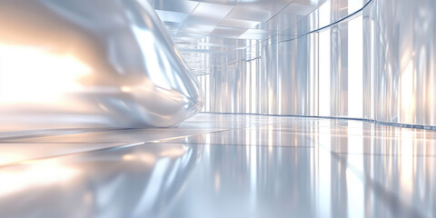 Poster - Abstract Reflections Background in 8K High Resolution for Dynamic and Reflective Visuals