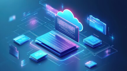 Poster - digital cloud storage with online documentation and data management for enhanced user accessibility 