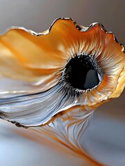 Poster - Chaotic motion of liquid gold and silver abstract art close-up high detail artistic expression
