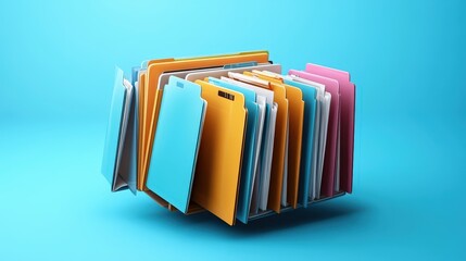 Poster - Colorful File Folders in a Dynamic Arrangement Representing Online Documentation and Database Management Systems for Efficient Information Storage