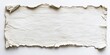 © StockKing - Vintage aged white paper with torn edges centered, featuring a textured surface and soft shadows against a clean white background.