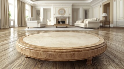 Poster - Round table in elegant room.