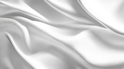 Poster - Beautifully draped white silk fabric creates soft waves and gentle folds
