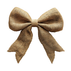 Wall Mural - Natural Burlap Bow for Rustic Decoration Isolated on transparent background