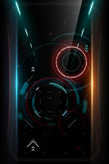 Fototapete - Technology screen with light effects
