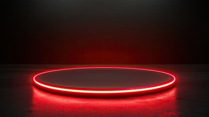 Poster - A glowing red background with radiant, glowing edges and smooth light effects fading towards the center.