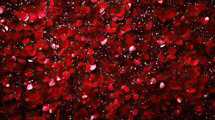 Poster - A vibrant red gradient featuring twinkling stars and elegant festive sparkles.