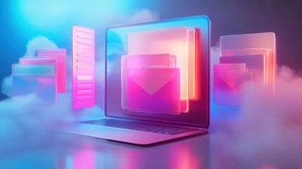 Poster - digital document management system for online file storage and efficient data handling in a modern w