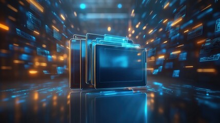 Poster - digital file management system for online storage with virtual folders and data streams in a futuris