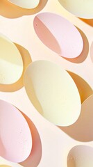 Poster - A lovely array of gradient ovals in soft butter yellow shades forms a serene and whimsical composition, inviting viewers to pause and appreciate the beauty of simplicity and color harmony