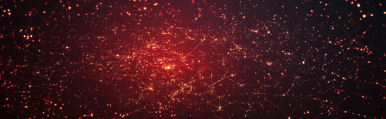 Wall Mural - abstract background with dark red and gold particle. golden light shine particles bokeh on navy blue