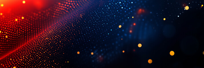 Wall Mural - abstract background with dark red, blue and gold particle. golden light shine particles bokeh on nav