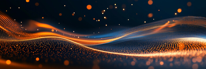 Wall Mural - abstract background with dark red, blue and gold particle. golden light shine particles bokeh on nav