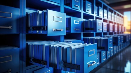 Poster - efficient management of office files with organized storage solutions and effective it personnel tec