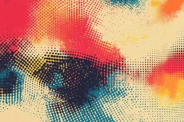 Poster - Vintage halftone pattern for creative graphic designs and retro-style projects in print and digital media