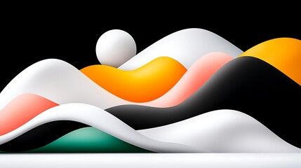 Poster - Abstract Colorful Waves Background