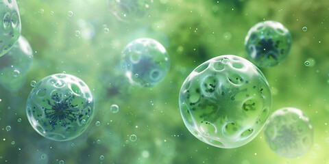 Poster - Digital Rendering of Porous Spherical Cells in Suspension